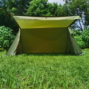 Lightweight Backpacking Tent 2-3 Person, 5LB Bushcraft Tent with Canopy, Waterproof Trekking Pole Tent, Camping Shelter, Hiking Tent with 4 Poles
