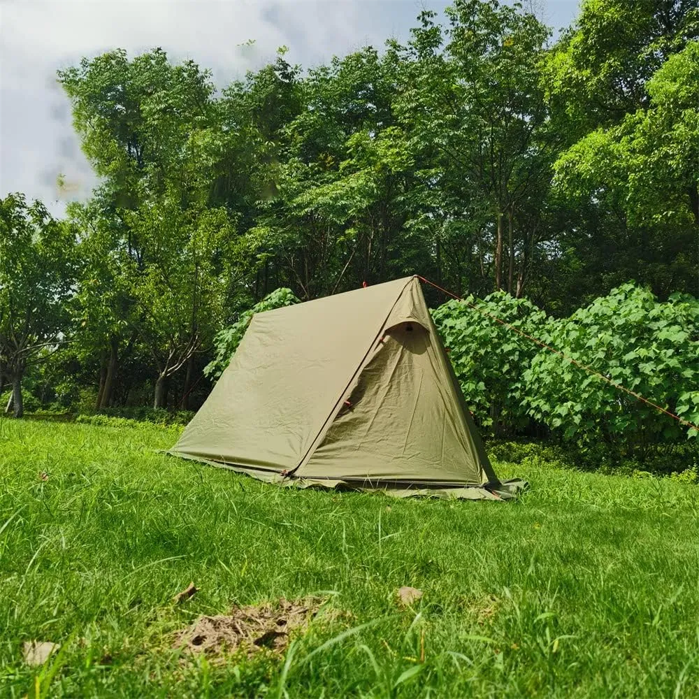 Lightweight Backpacking Tent 2-3 Person, 5LB Bushcraft Tent with Canopy, Waterproof Trekking Pole Tent, Camping Shelter, Hiking Tent with 4 Poles