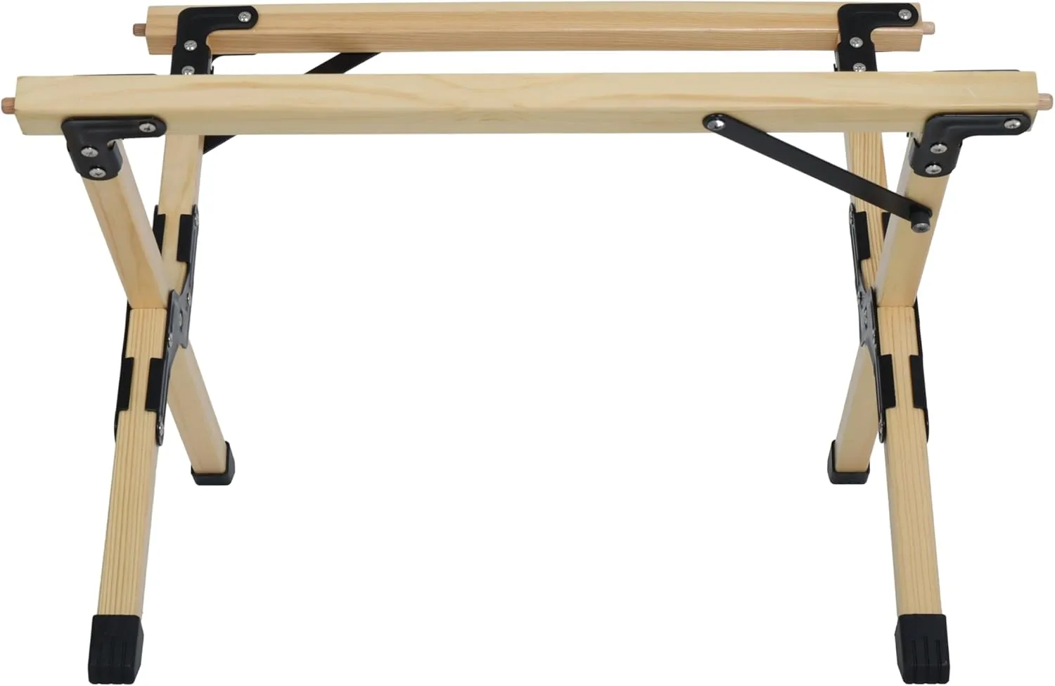 Lightweight Camping Table with Carry Bag – Roll-Up Outdoor Folding Table, Solid Wood Portable Table for Camping, Picnics, and Outdoor Activities (Natural Wood, Square)