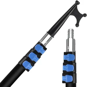 Lineslife Boat Hooks for Docking,12ft Telescoping Pole with Hook,Sturdy and Lightweight Push Pole for Boat Accessories,3ft/8ft