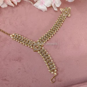 Lisa Antique Gold Hand Harness - Golden