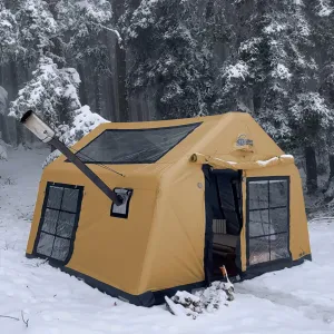 London 360 – Luxury 4-Season Inflatable Tent for Camping, 8-Person Capacity, Panoramic Windows, and Sunroof