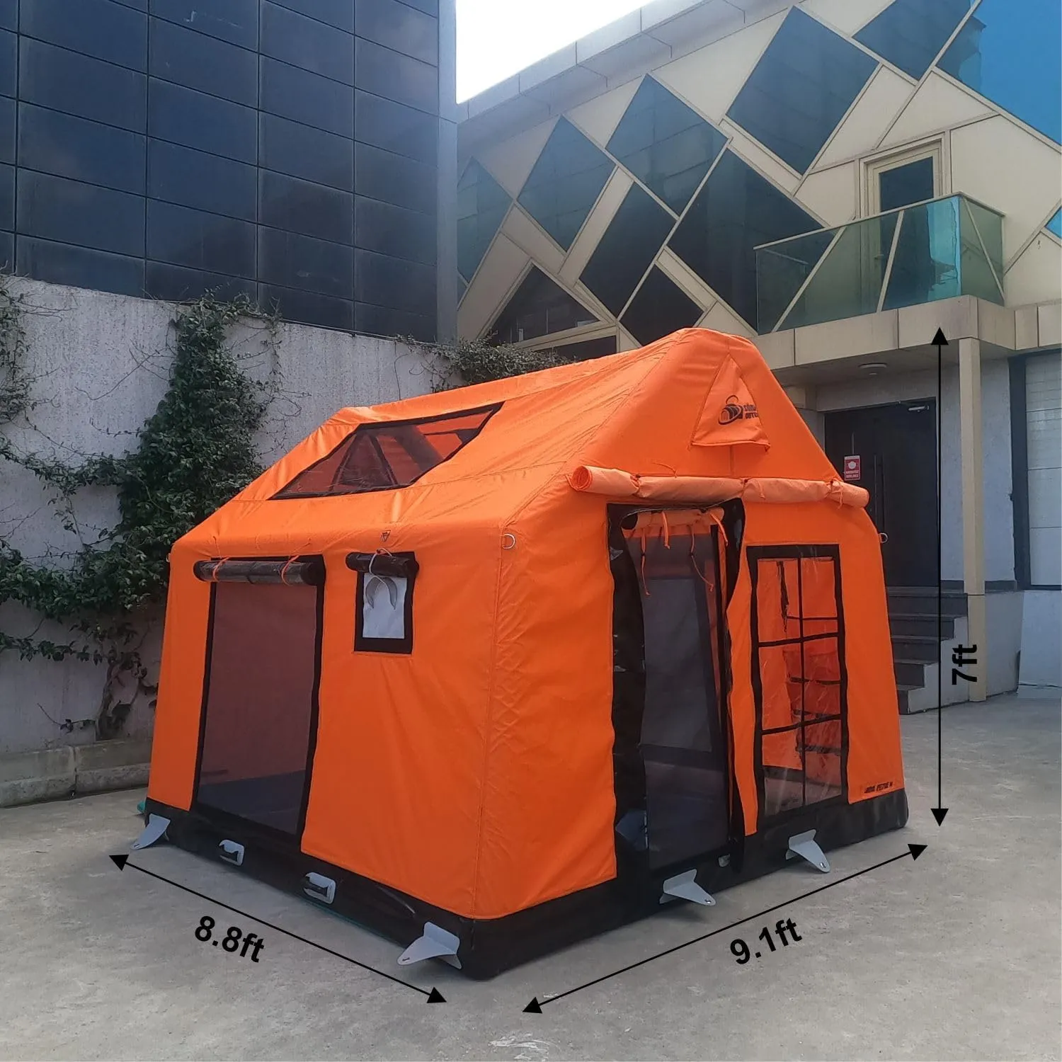 London Prestige, 4-Season Glamping Tent - 5-6 Person, Large Inflatable Camping Tent for Families, Stove Jack, Waterproof with UV Protection & Snowproof