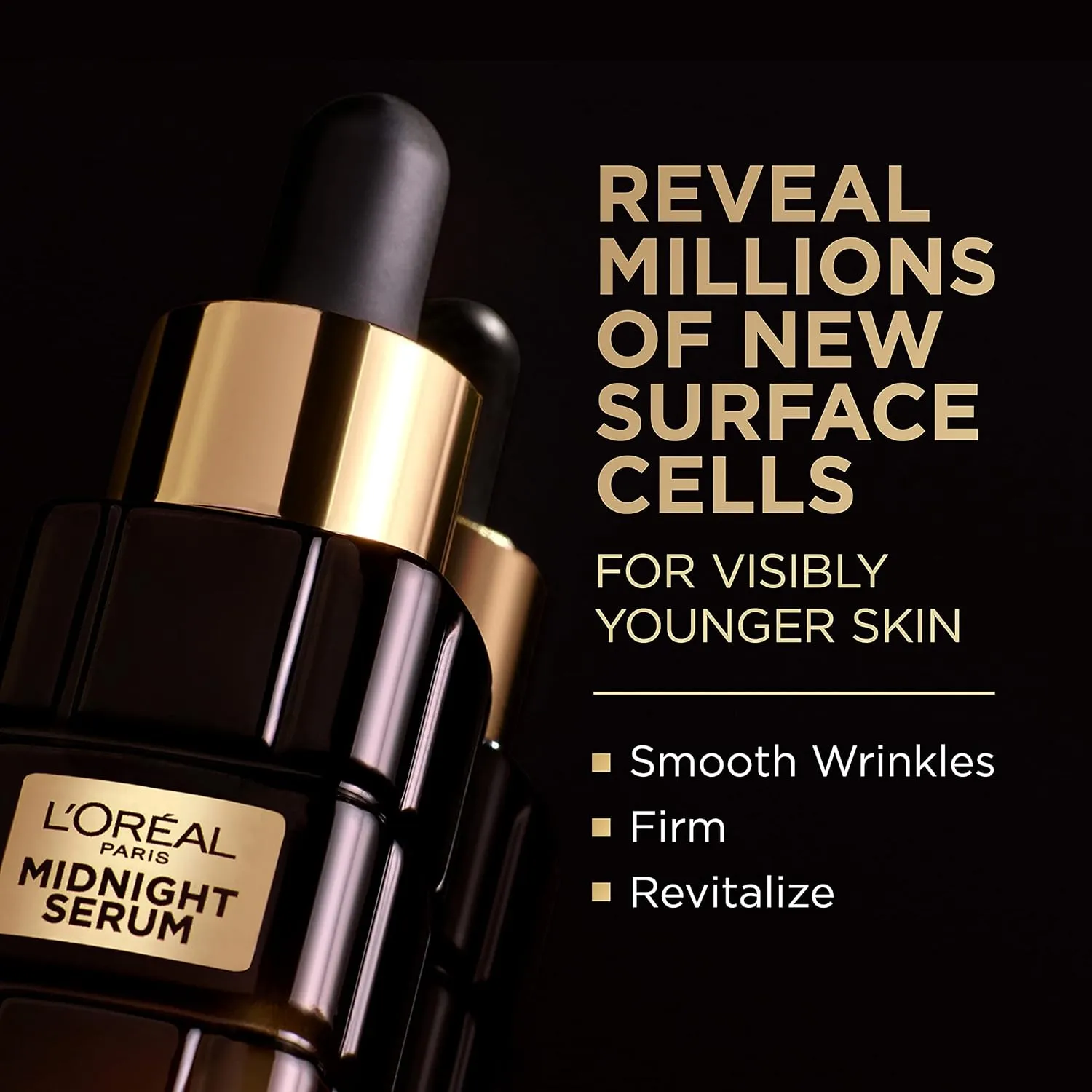 L'Oreal Paris Age Perfect Anti-Aging Midnight Face Serum 1 oz   Midnight Cream 1.7 oz, Smooths Wrinkles & Firms Skin   Eye Cream & Serum Sample