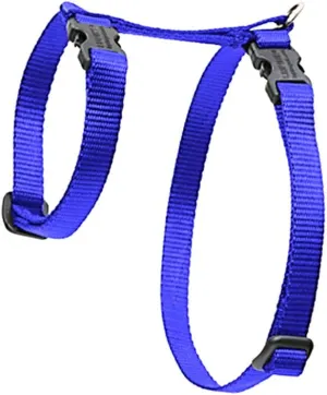 LupinePet Basics 1/2" Blue 9-14" H-style Harness for Small Pets