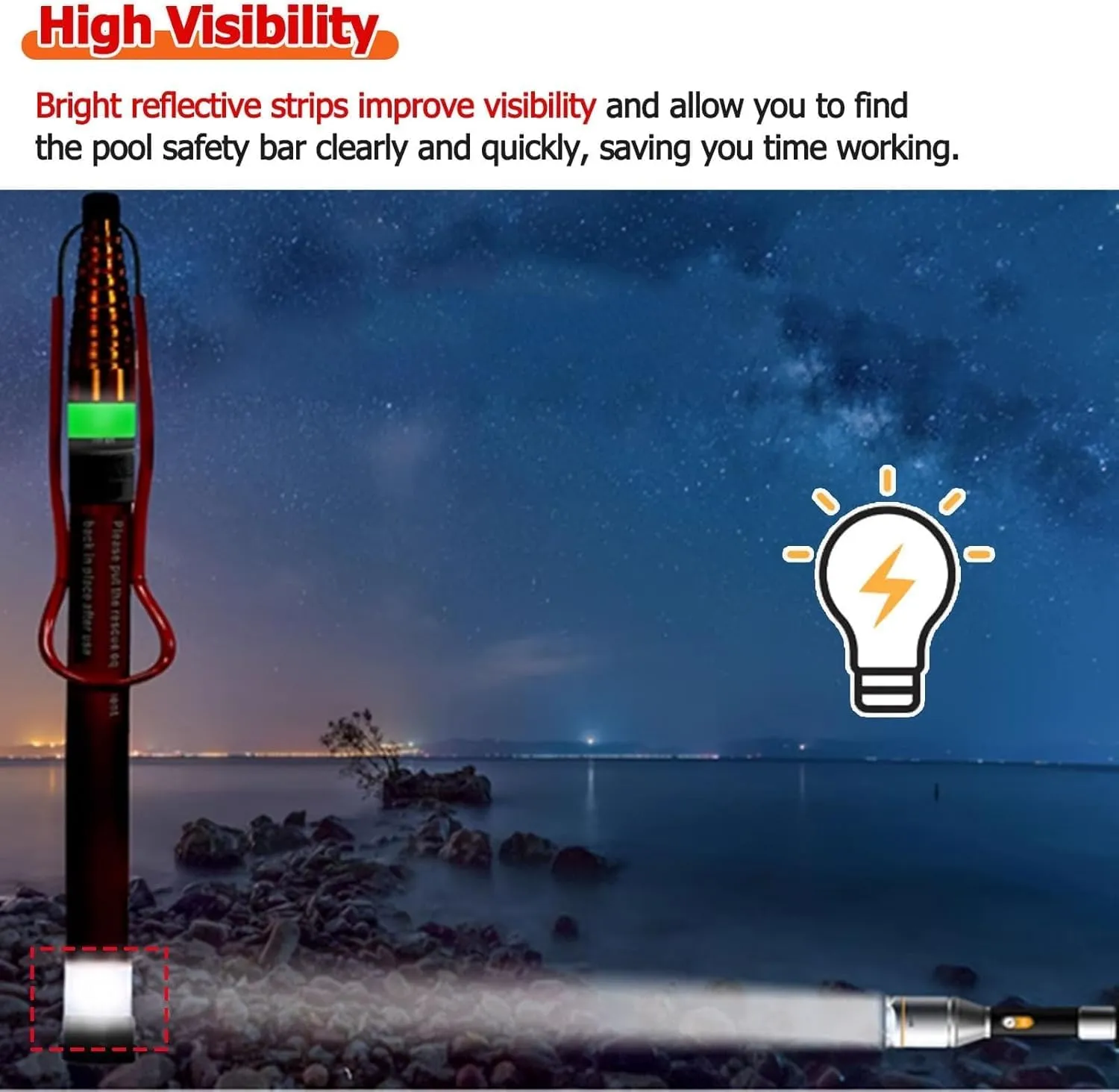 LXXW Rescue Pole Portable Lightweight Safety Hook Pool Pole, Swimming Pool Telescopic Poles Emergency Life Preserving Saving Rescue Equipment Fire Escape Ladders(1.2-4.5m/3.9-14.8ft)