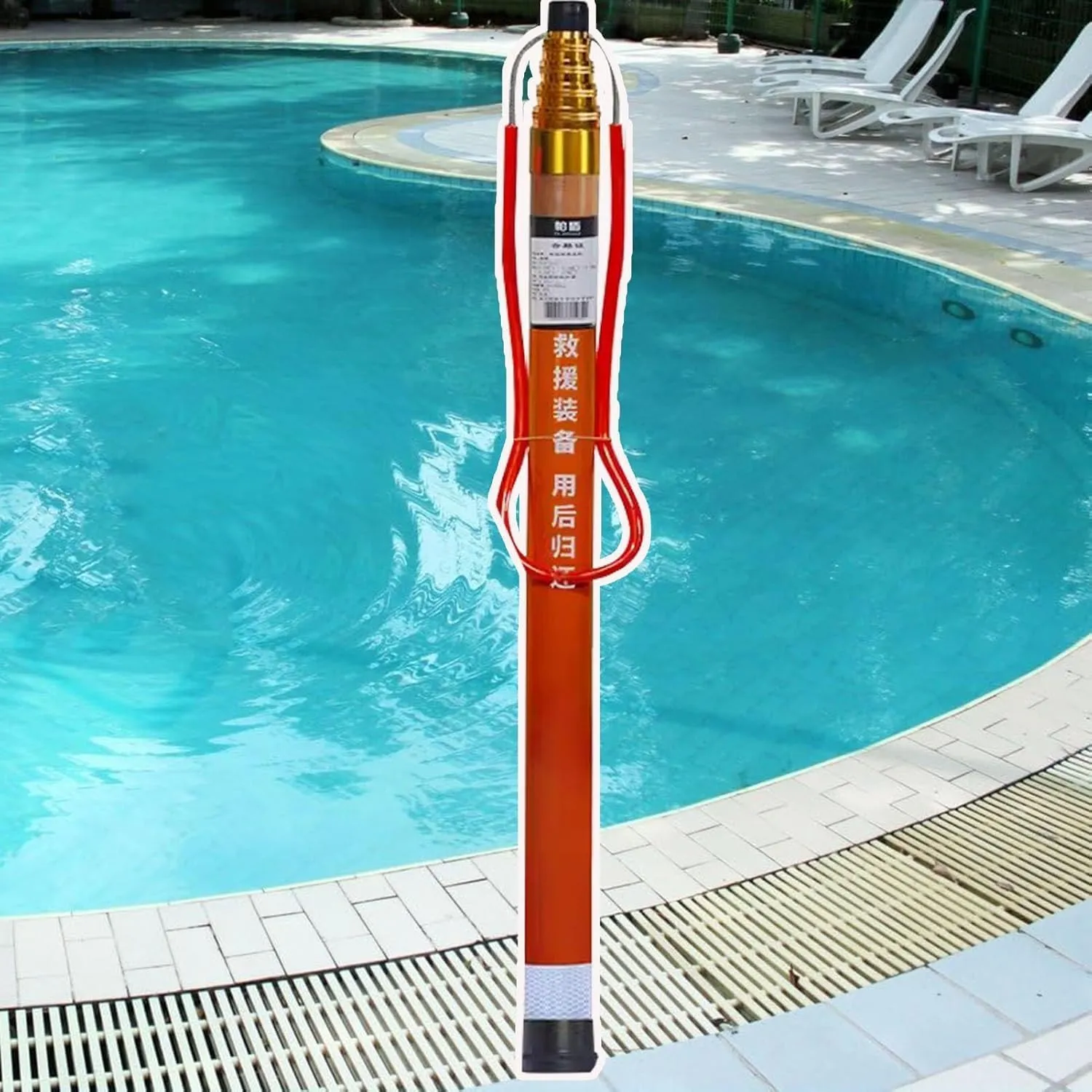 LXXW Rescue Pole Portable Lightweight Safety Hook Pool Pole, Swimming Pool Telescopic Poles Emergency Life Preserving Saving Rescue Equipment Fire Escape Ladders(1.2-4.5m/3.9-14.8ft)