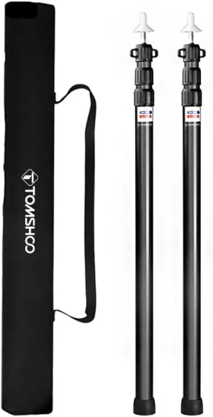 lyrlody Telescoping Pole, Camping Tarp Poles, Aluminum 6061 Strong Adjustable telescoping Pole with Lock System, for shelter, Hammock rain Fly, Awning (3meter)