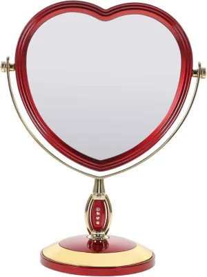 Makeup Supply Double-Sided Table Mirror Round Mirror Rotating Feature for Dressing Room Home Use