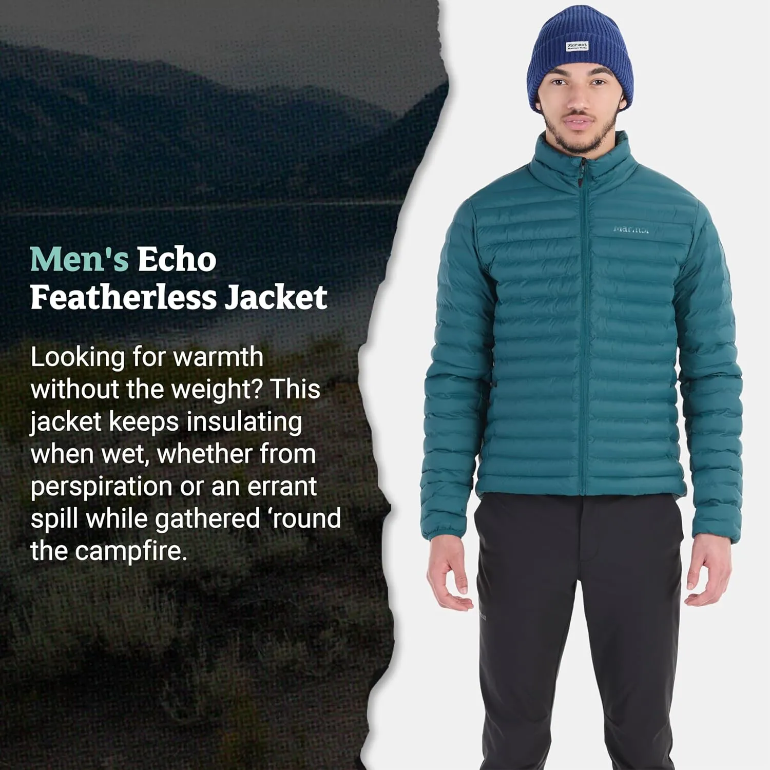 MARMOT Men's Echo Featherless Jacket- Lightweight Down Alternative Puffer Coat