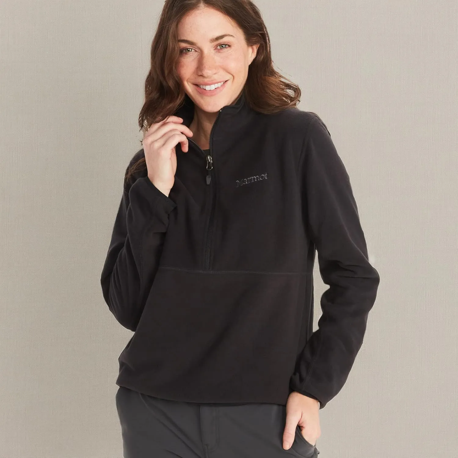 MARMOT Women's Rocklin 1/2 Zip Jacket - Classic, Warm, Lightweight 100-Weight Fleece Layer