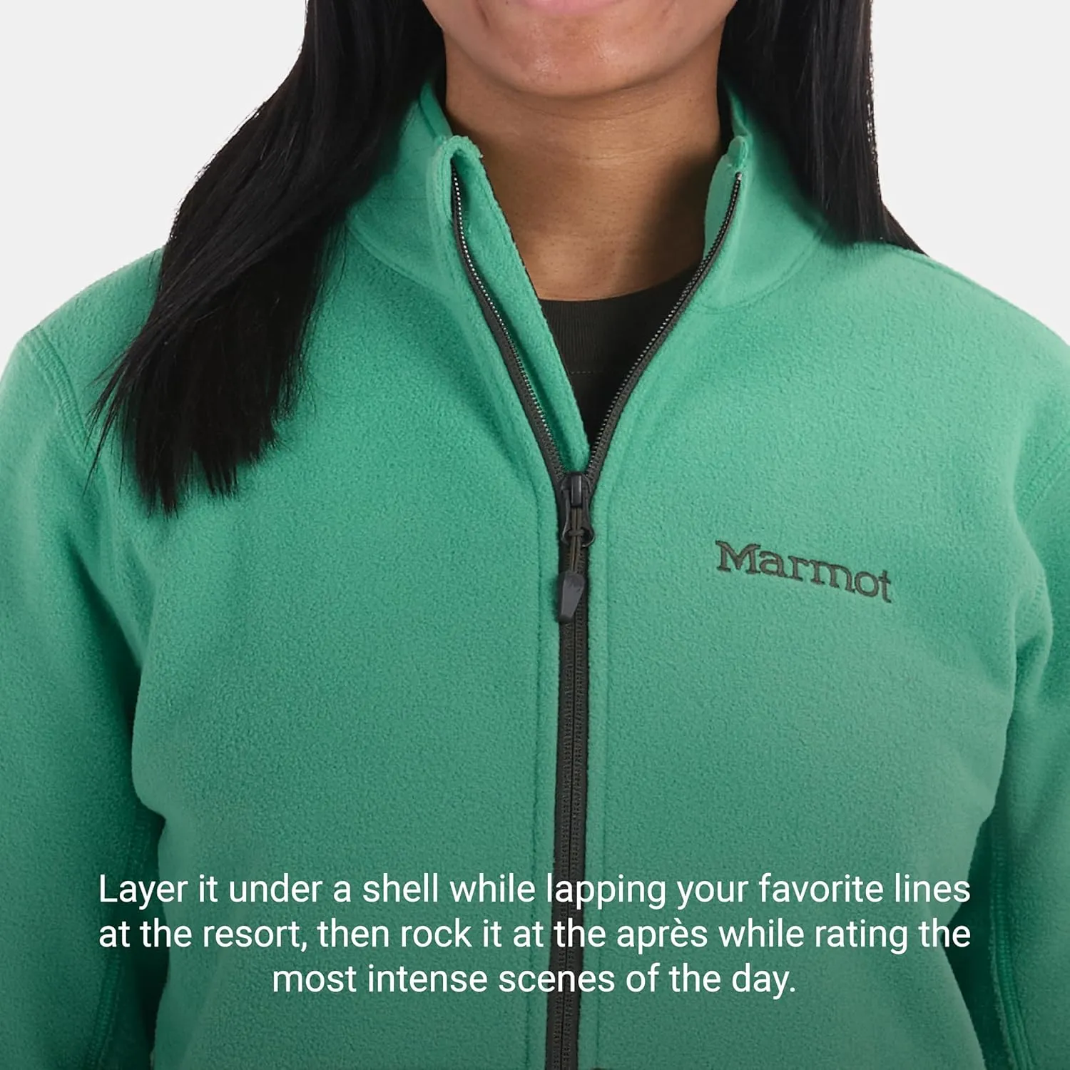 MARMOT Women's Rocklin Full-Zip Jacket - Classic, Warm, Lightweight 100-Weight Fleece Layer