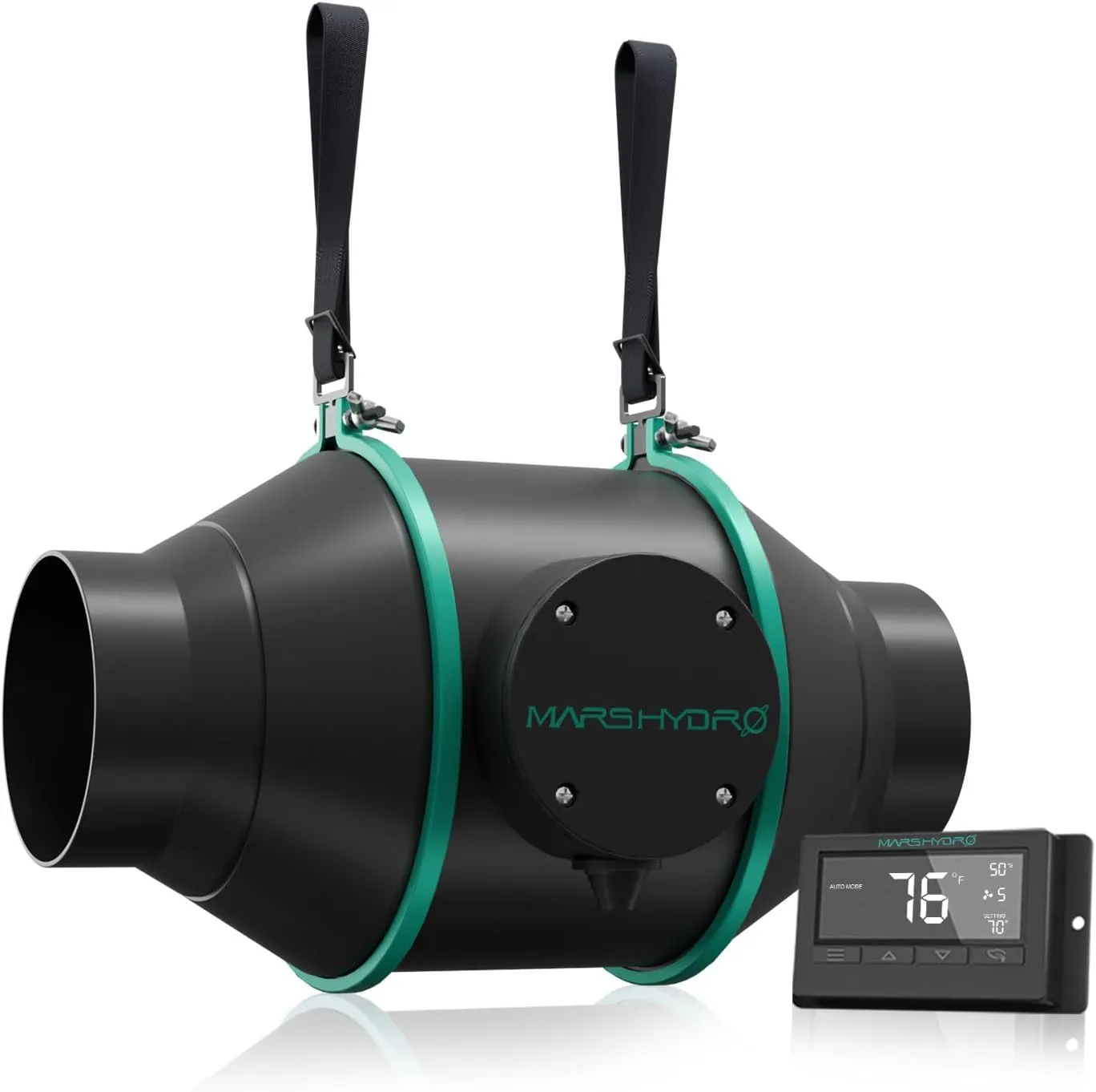 MARS HYDRO 4 Inch Inline Duct Fan with Temp Controller, Exhaust Fan for Grow Tents, Hydroponics