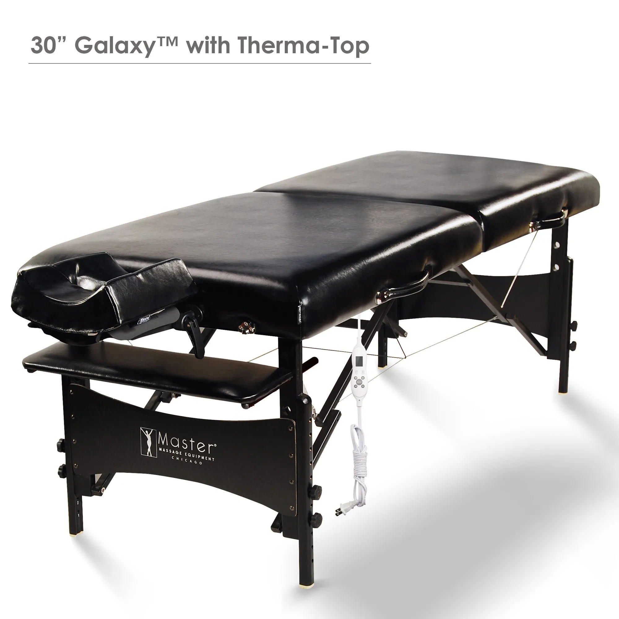 Master Massage 30” GALAXY™ Portable Massage Table Package with a Sophisticated Black on Black Color