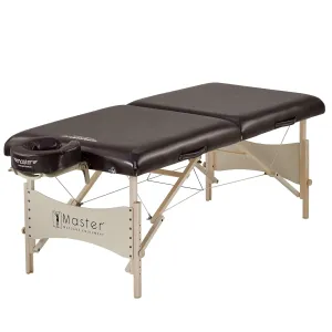Master Massage 30 Inch Balboa Pro Portable Massage Table Package, Salon Beauty and Lash Bed-Wooden Folding and Foldable Tattoo Table-Brown Luster