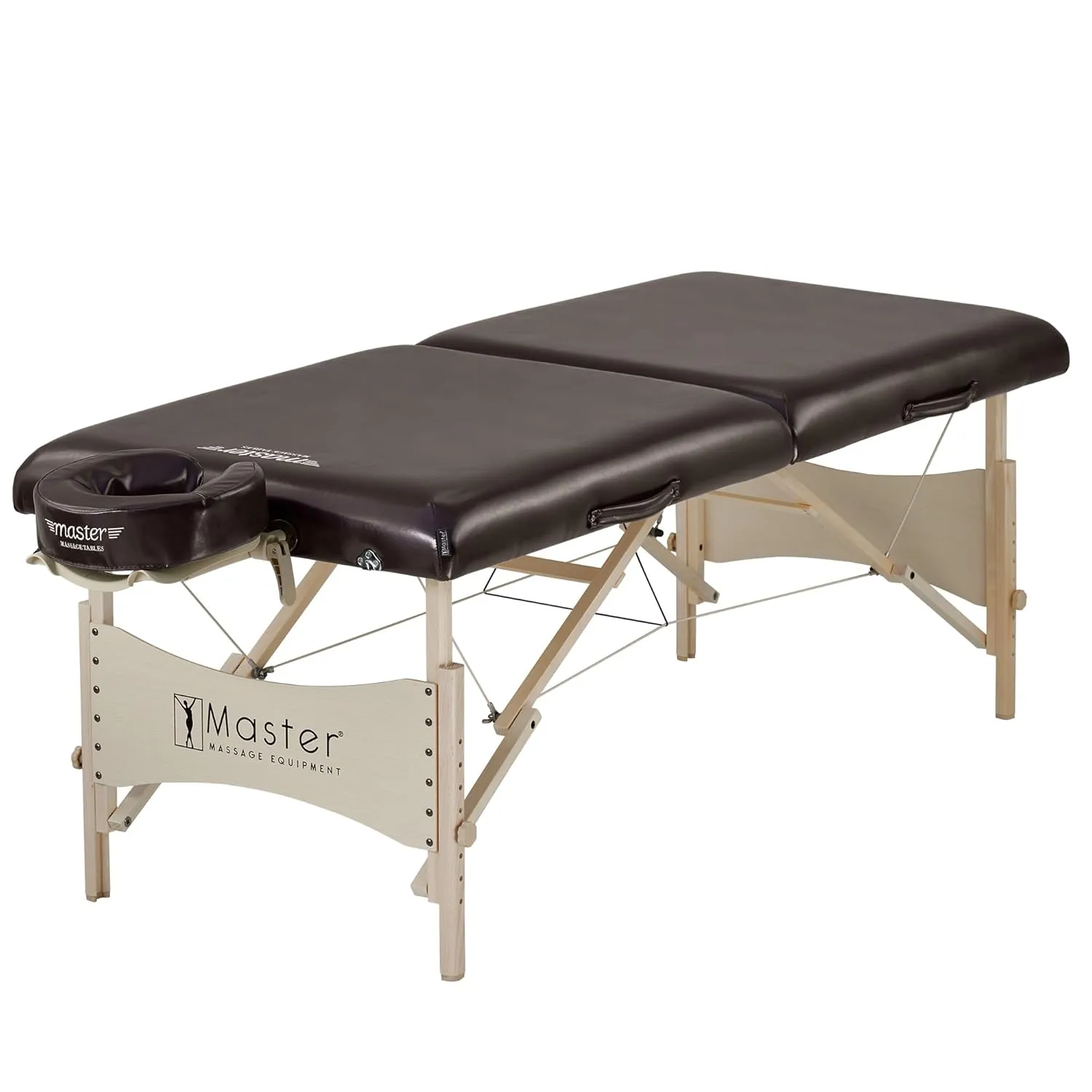 Master Massage 30 Inch Balboa Pro Portable Massage Table Package, Salon Beauty and Lash Bed-Wooden Folding and Foldable Tattoo Table-Brown Luster