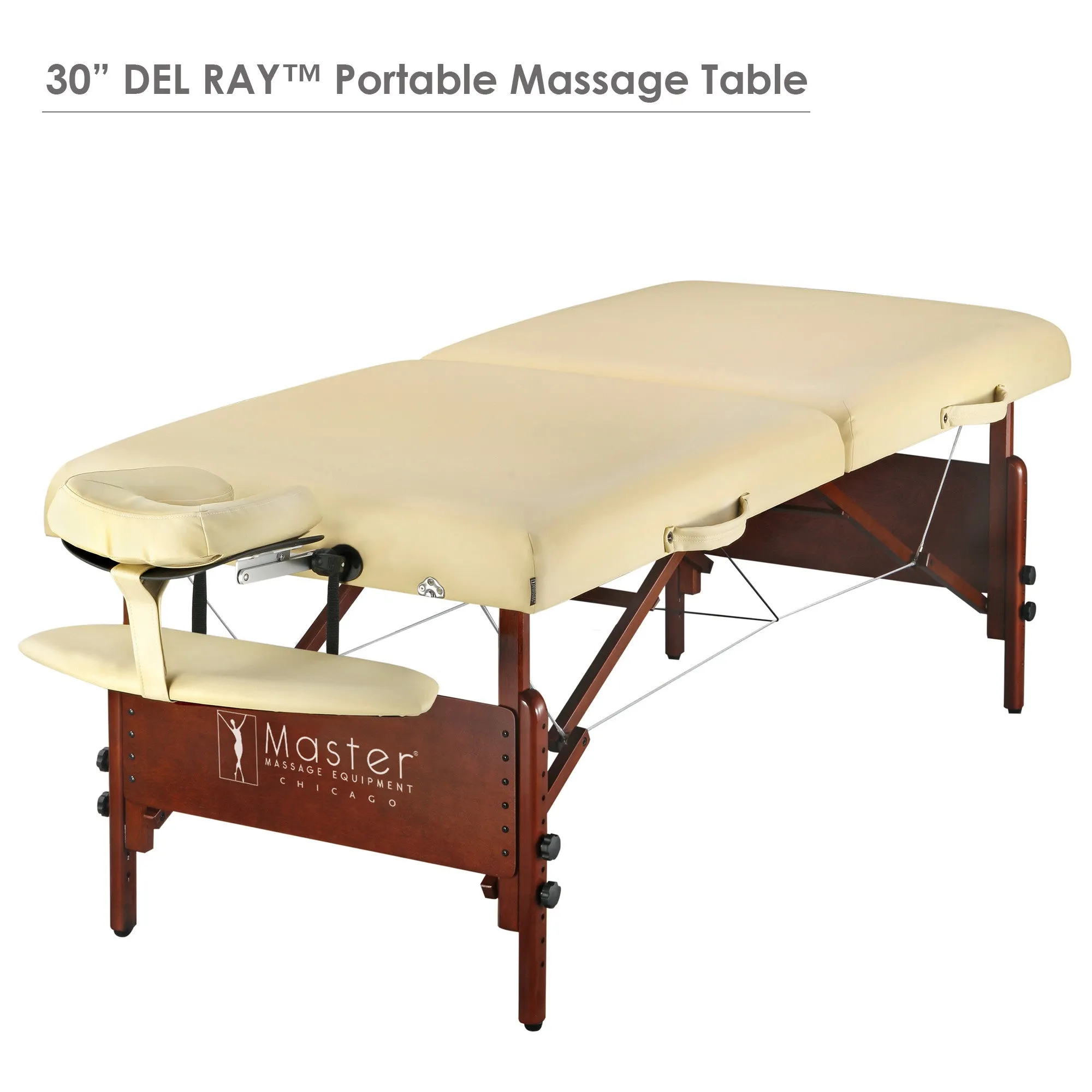 Master Massage 30" DEL RAY™ SALON Portable Massage Table Package with Therma-Top® - Adjustable Heating System! (Sand Color)