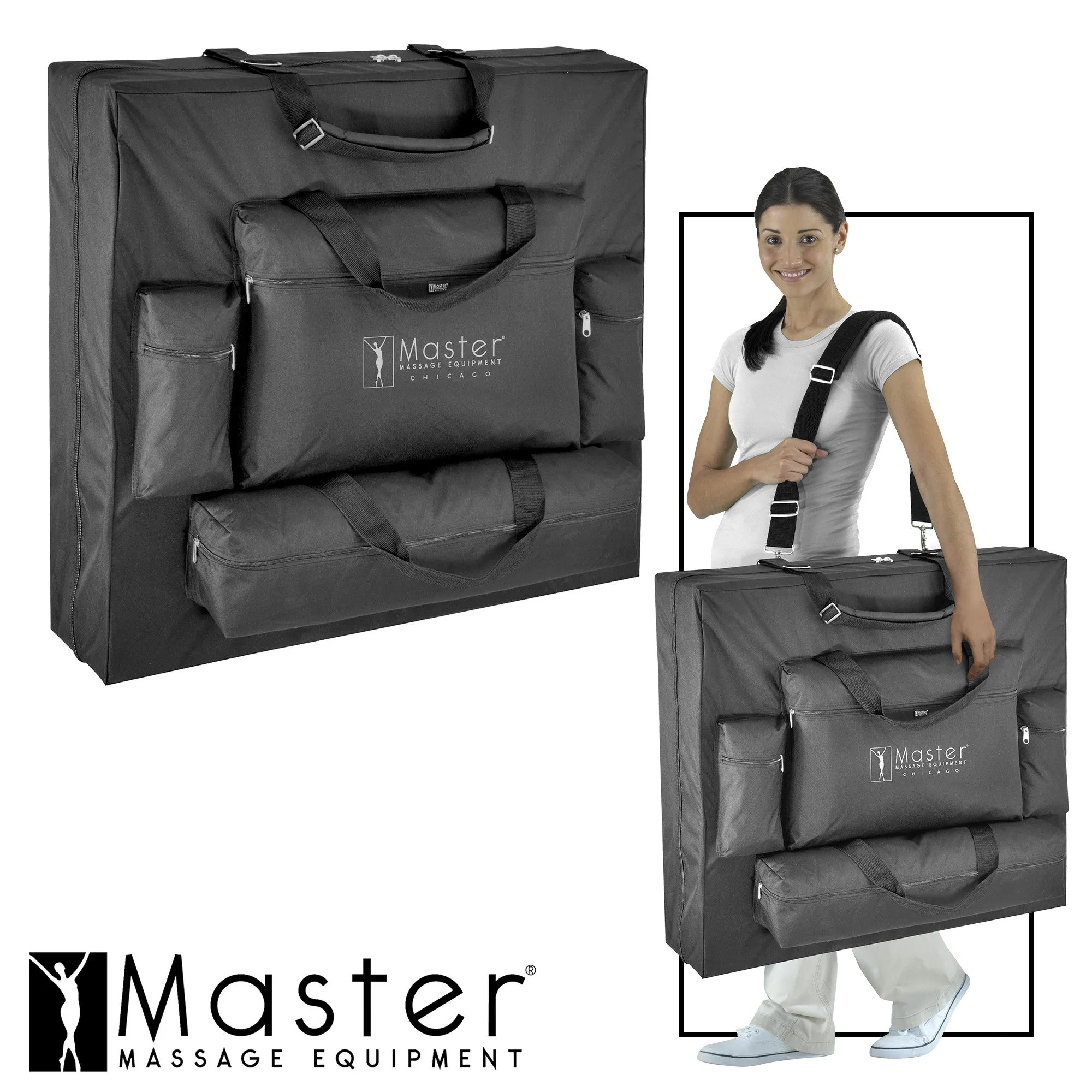 Master Massage 30" DEL RAY™ SALON Portable Massage Table Package with Therma-Top® - Adjustable Heating System! (Sand Color)