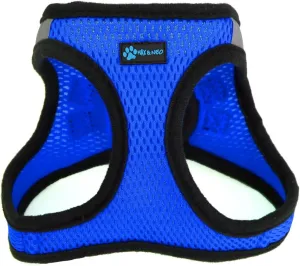 Max and Neo Nanu Small Dog Reflective Dog Harness - We Donate a Harness to a Dog Rescue for Every Harness Sold (Medium, Blue)