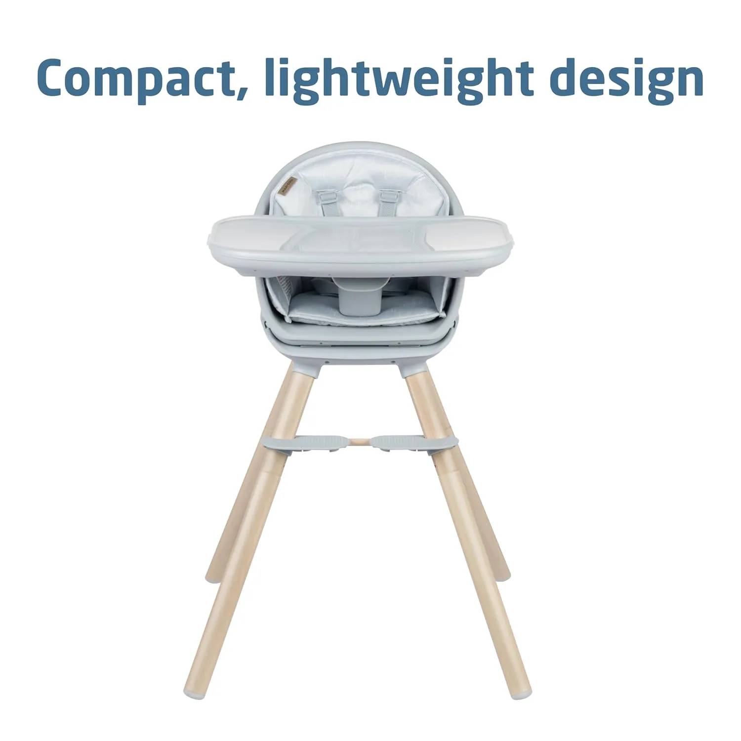 Maxi-Cosi Moa 8-in-1 High Chairs for Babies and Toddlers, Machine Washable Infant High Chair, Compact, Convertible High Chair Lightweight Design, Classic Slate