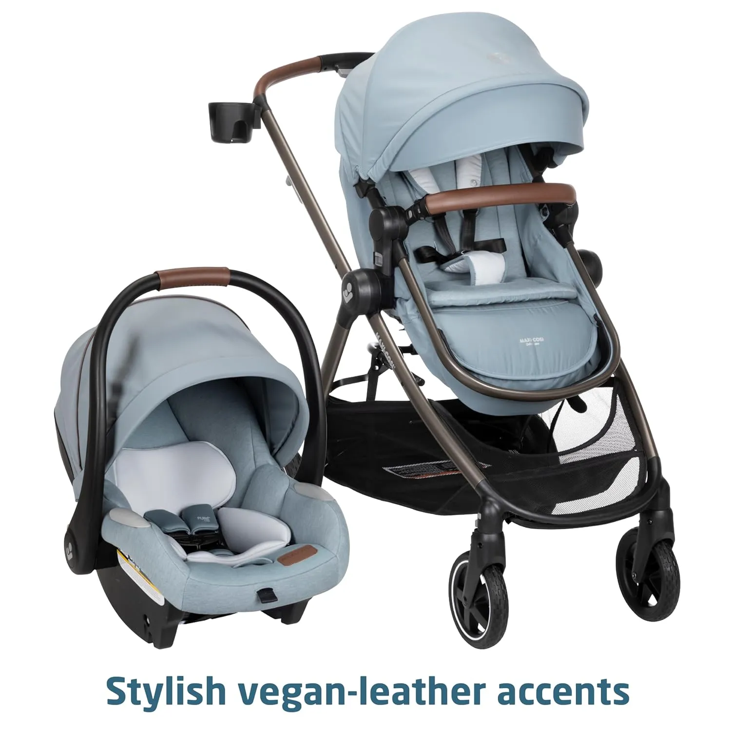 Maxi-Cosi Zelia™ Luxe 5-in-1 Modular - Baby Travel System Car Seat and Stroller, Infant Car Seat and Stroller Combo, Baby Car Seat and Stroller Combo in New Hope Grey