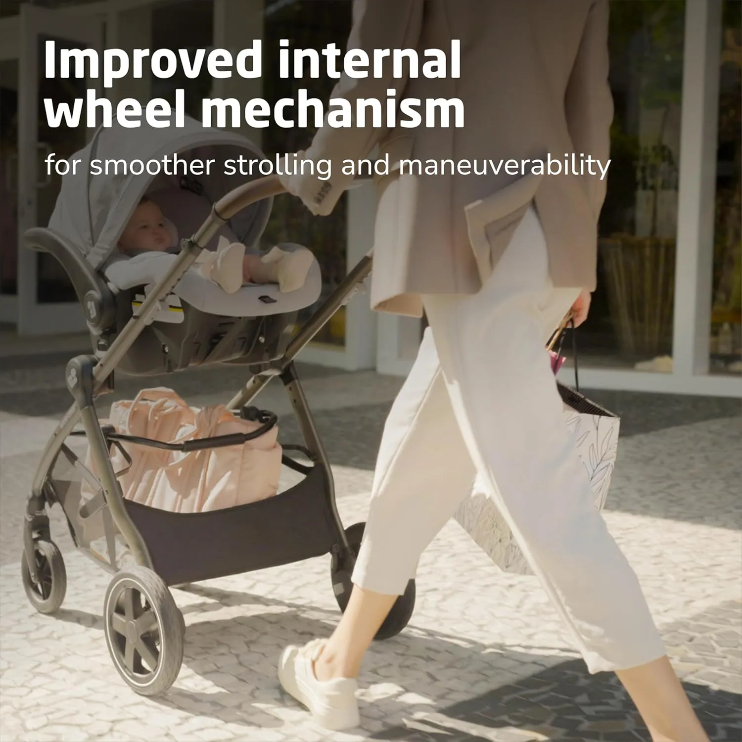 Maxi-Cosi Zelia™ Luxe 5-in-1 Modular - Baby Travel System Car Seat and Stroller, Infant Car Seat and Stroller Combo, Baby Car Seat and Stroller Combo in New Hope Grey