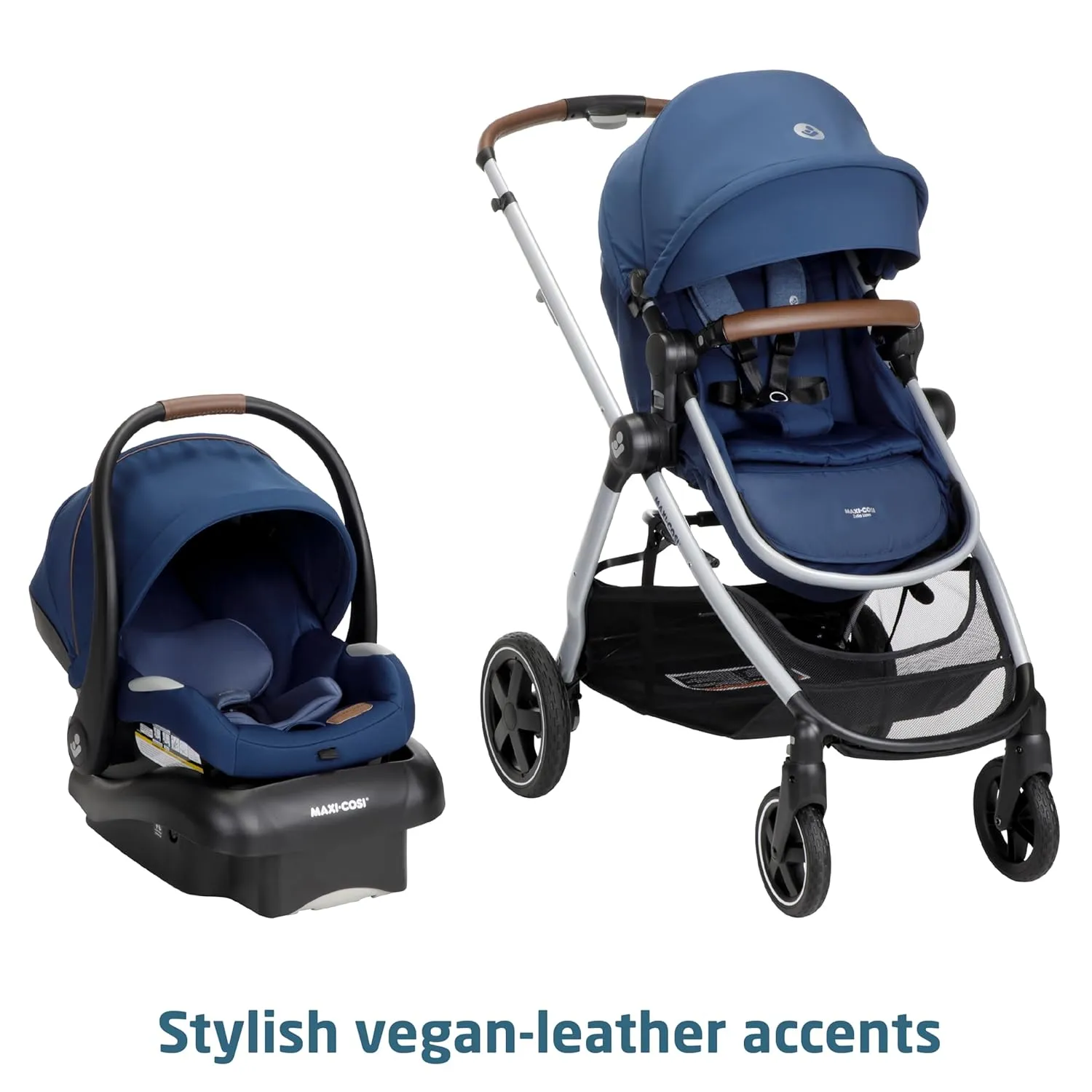 Maxi-Cosi Zelia™ Luxe 5-in-1 Modular - Baby Travel System Car Seat and Stroller, Infant Car Seat and Stroller Combo, Baby Car Seat and Stroller Combo in New Hope Navy