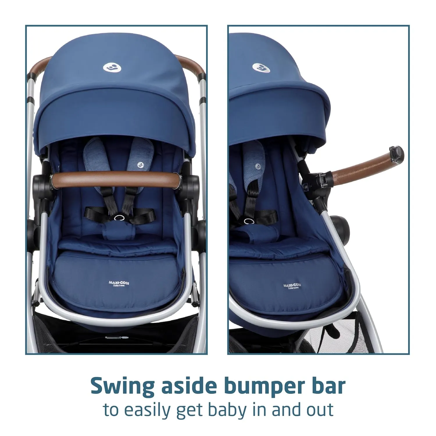 Maxi-Cosi Zelia™ Luxe 5-in-1 Modular - Baby Travel System Car Seat and Stroller, Infant Car Seat and Stroller Combo, Baby Car Seat and Stroller Combo in New Hope Navy