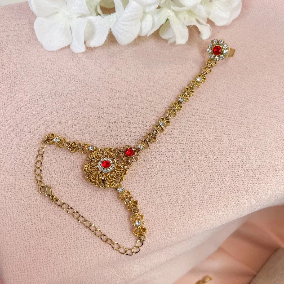 Maya Hand Harness - Red