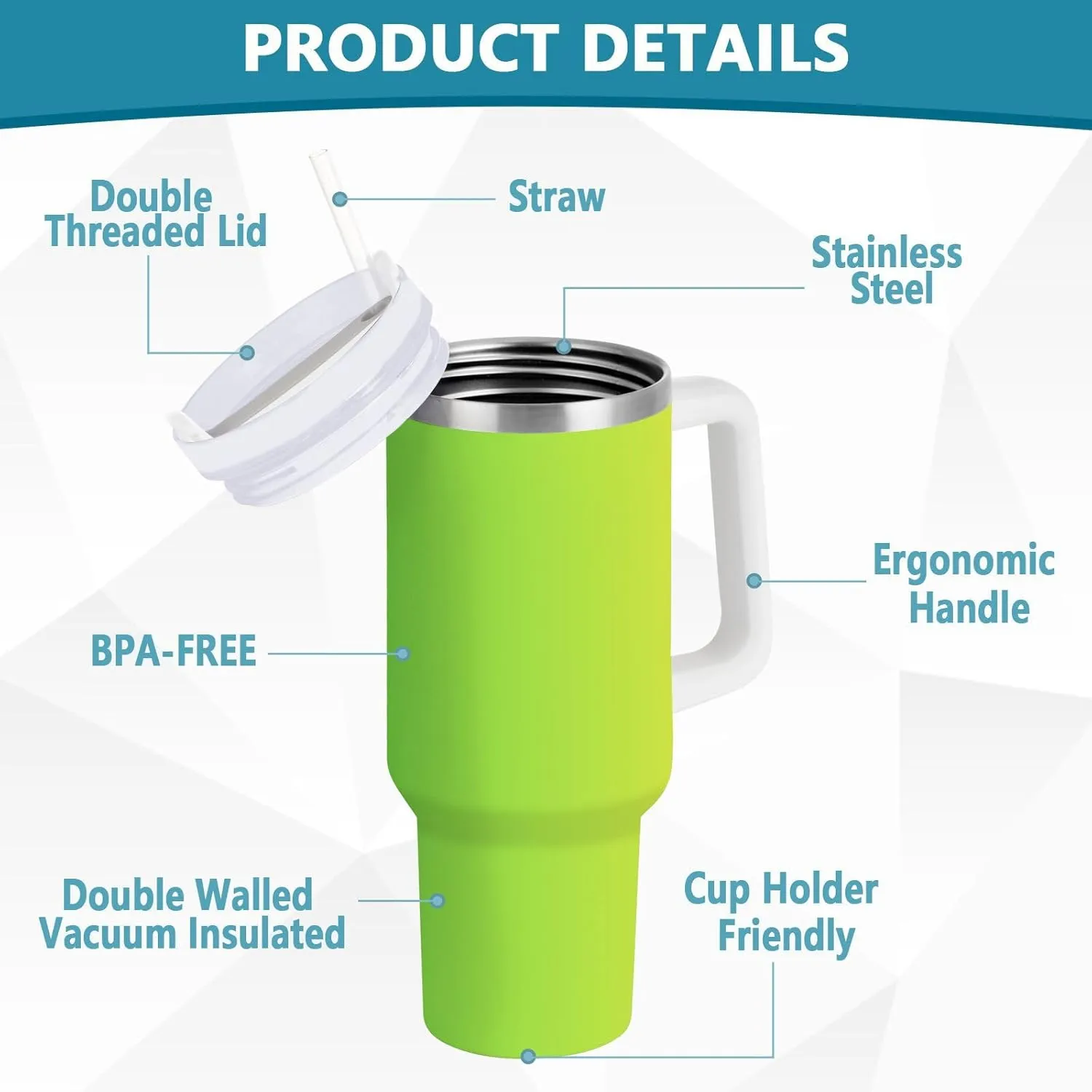 MCHIVER Hidden Jaguar Gradient 30 oz Tumbler with Handle and Straw Stainless Steel Vacuum Water Bottle Leak-proof Travel Coffee Mug Insulated Water Bottle for Office Home Car