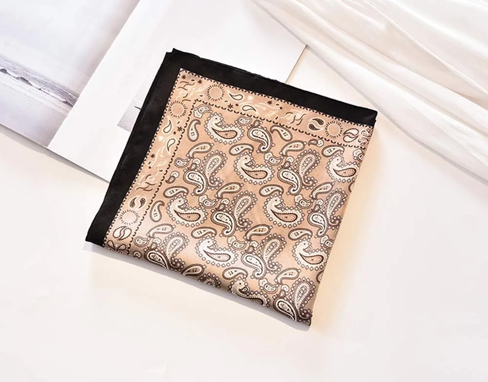 MEISEE Mulberry Silk Scarfs Women Small Square Scarf 21" x 21" Breathable Lightweight Neckerchief Headscarf