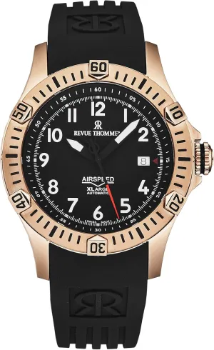 Men's 'Air Speed' Black Dial Black Rubber Strap Automatic Watch 16070.4767