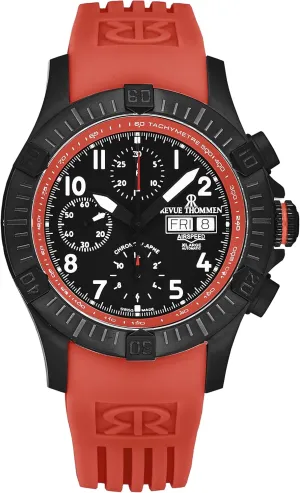 Men's 'Air Speed' Black Dial Red Rubber Strap Automatic Watch 16071.6776