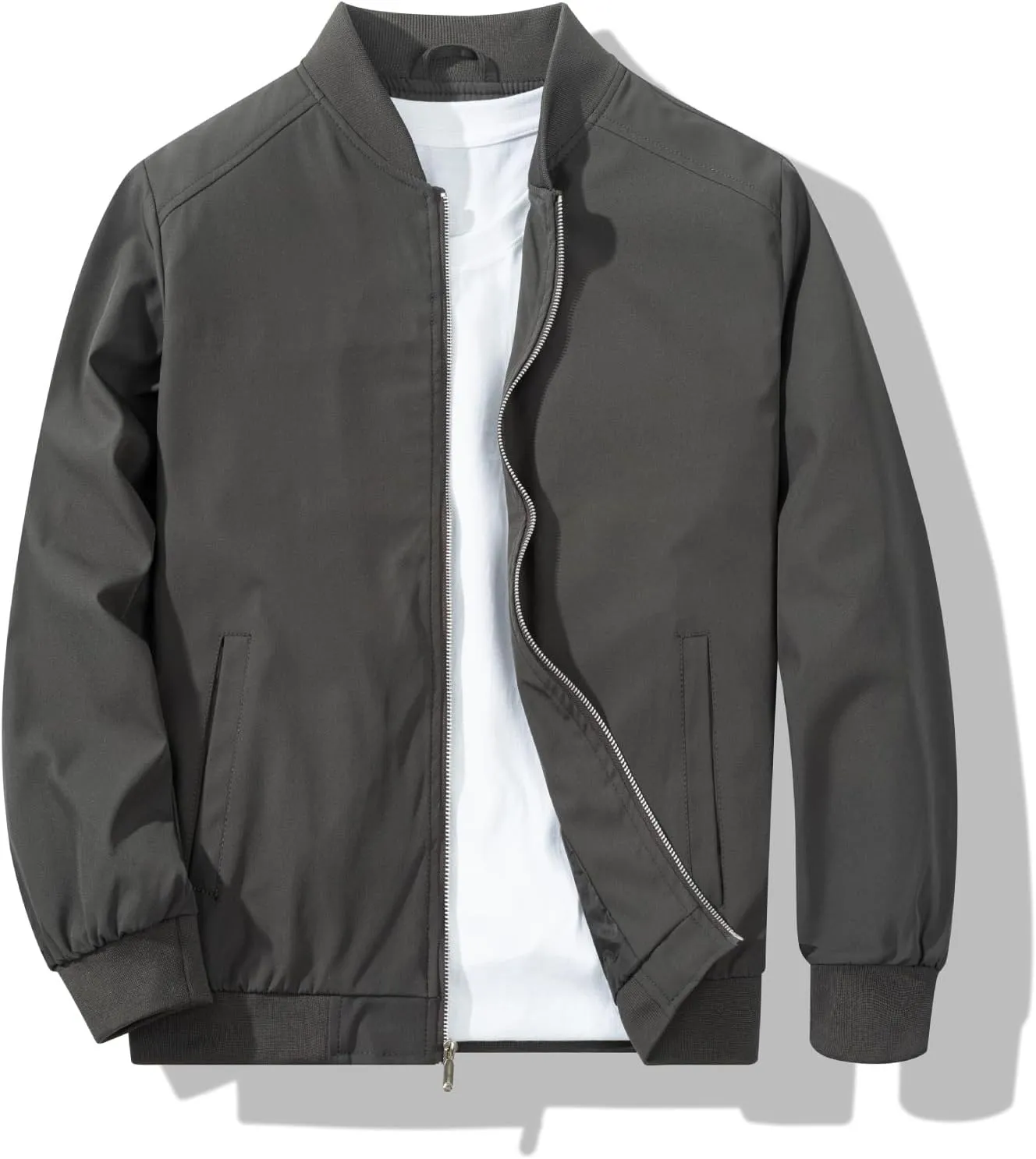 Men's Bomber Jacket Fashion Stylish Lightweight Windbreaker Spring Fall Casual Jackets for Men