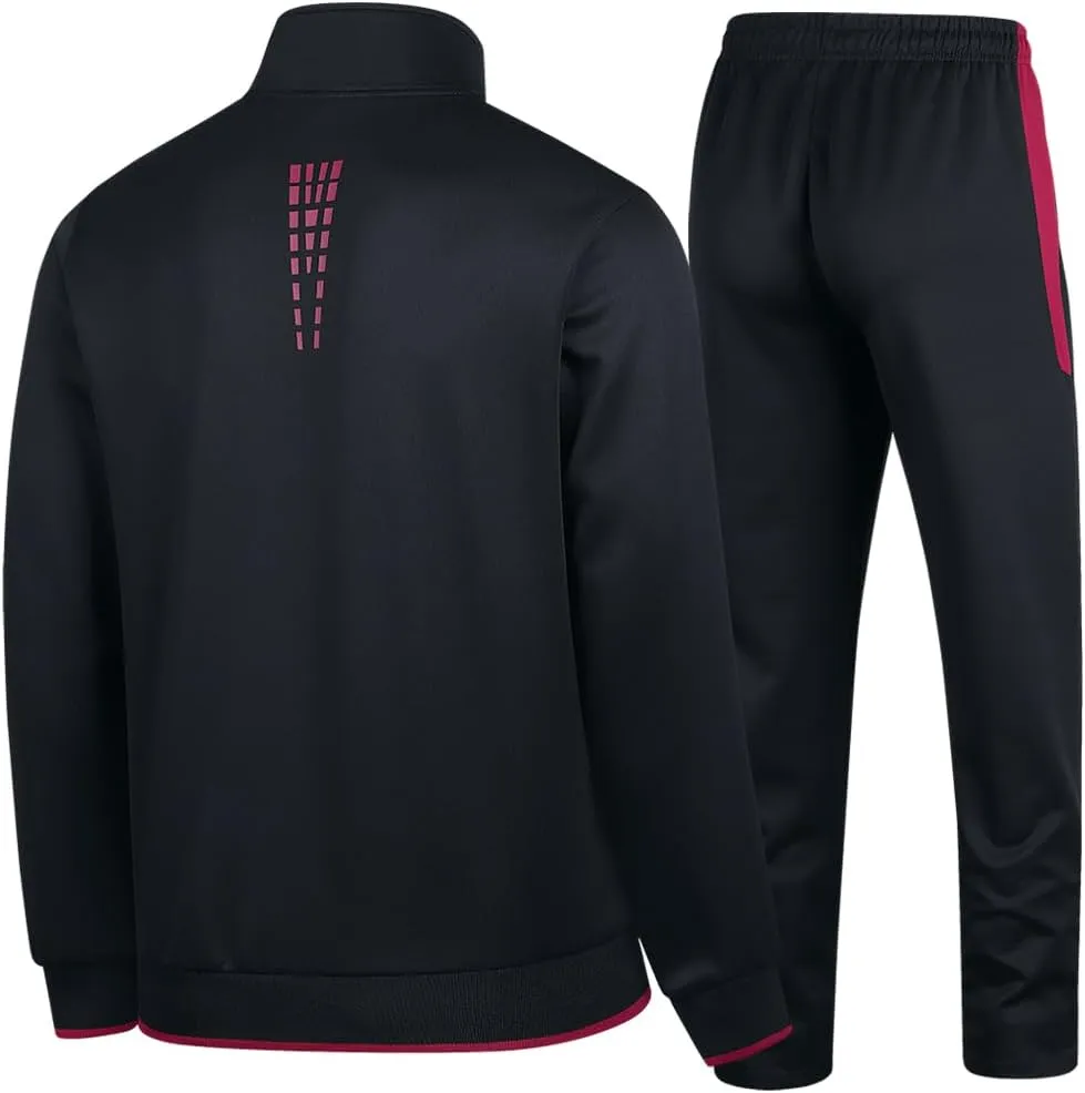 Men's Casual Tracksuit Long Sleeve Sweatsuit Athletic Set Full Zip Running Jogging Sports Jacket and Pants