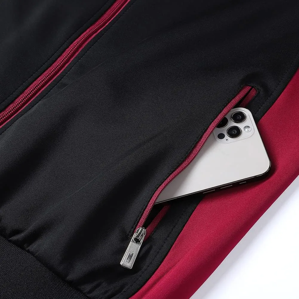 Men's Casual Tracksuit Long Sleeve Sweatsuit Athletic Set Full Zip Running Jogging Sports Jacket and Pants