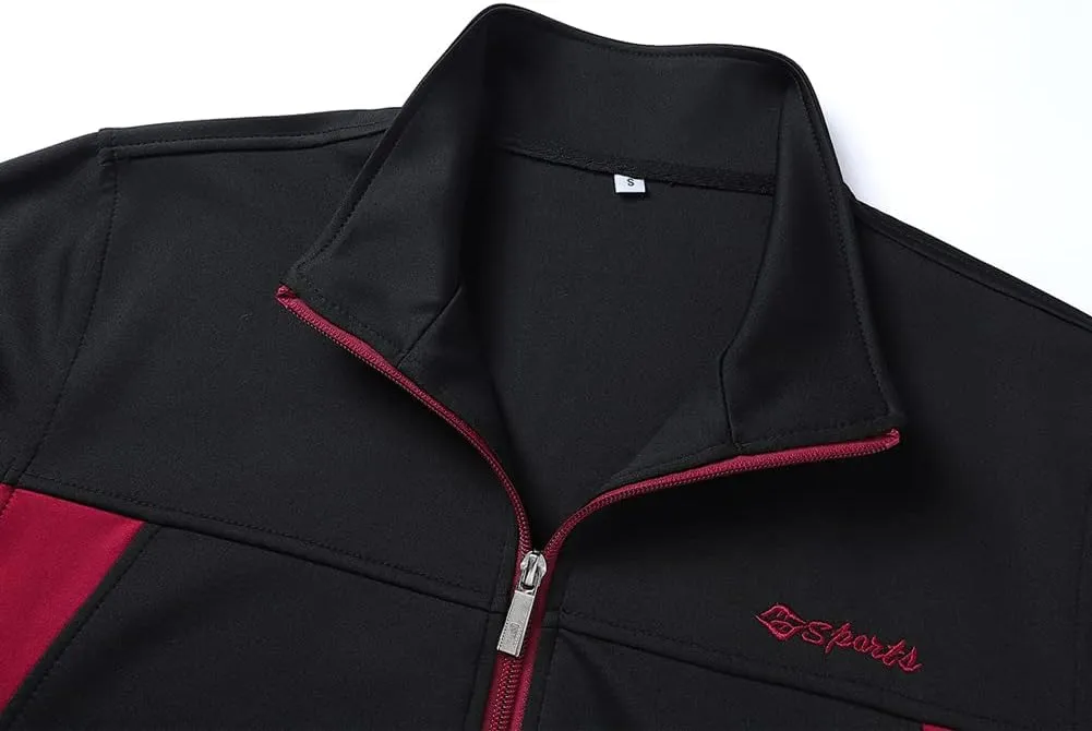 Men's Casual Tracksuit Long Sleeve Sweatsuit Athletic Set Full Zip Running Jogging Sports Jacket and Pants