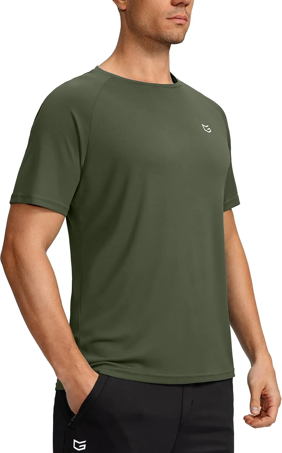 Men's Dry Fit Short Sleeve T-Shirt Crewneck Lightweight Tee Shirts for Men Workout Athletic Casual