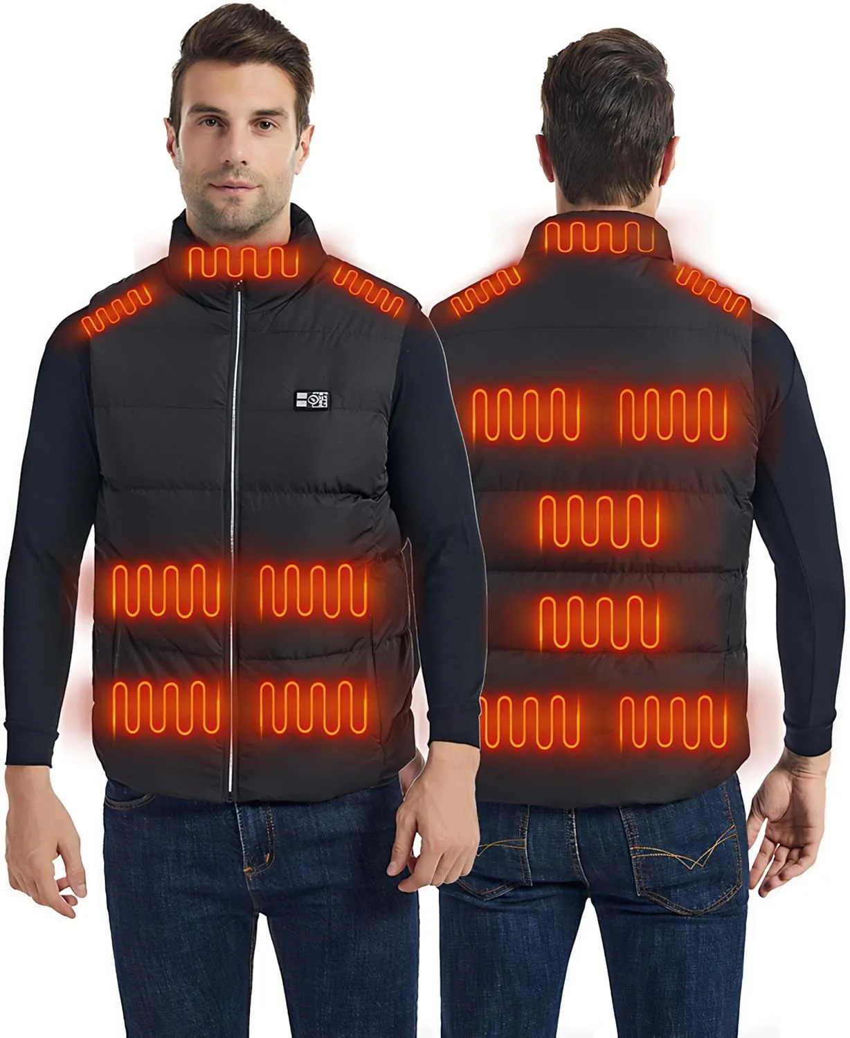 Men's Heated Jacket with Battery Heated Body Warmer Winter Outdoor Heating Jackets for Men