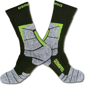 Mens Moisture Wicking Crew Compression Hiking Work Boot Socks w/Anti-Fatigue Germanium Infused   Coolmax Fiber 1/2 Pk