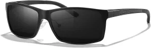 Mens Sunglasses Polarized UV400, Metal Frame for Driving Fishing Sports, Carbon Fiber & Al-Mg Ultralight