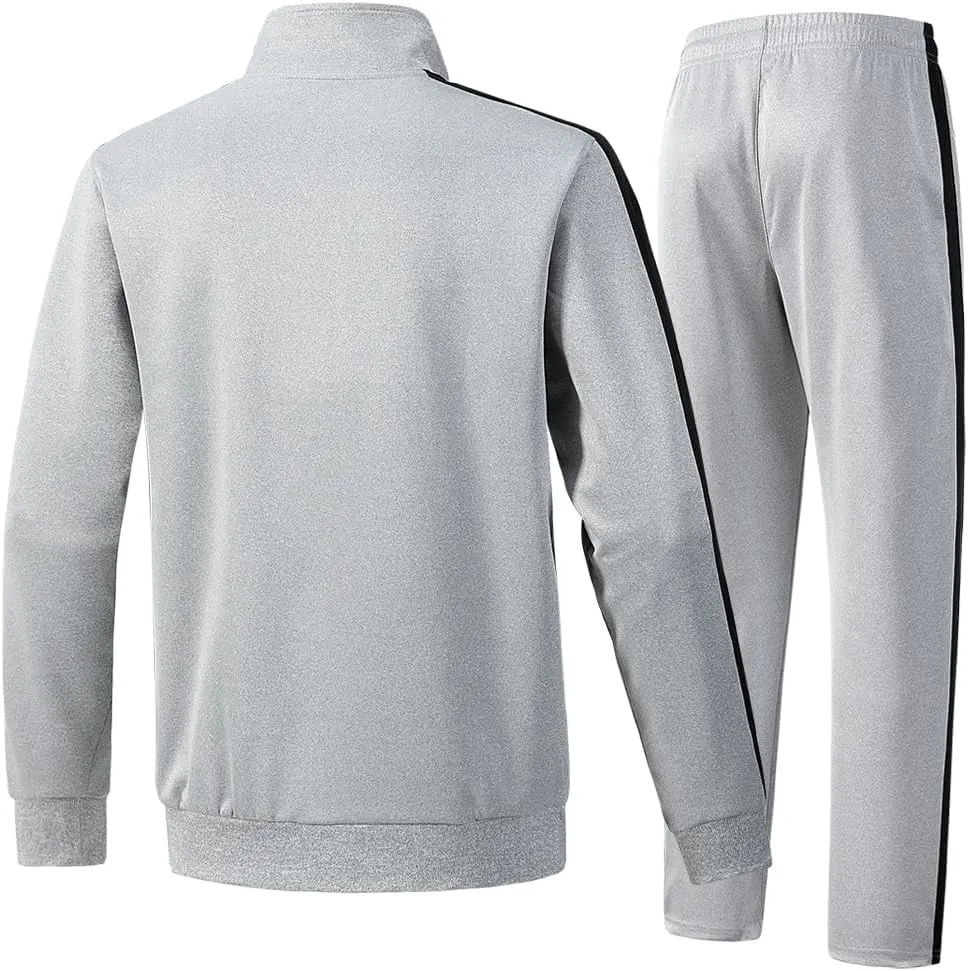 Men's Tracksuits 2 Piece Outfits Sweatsuits for Men Long Sleeve Track suits Athletic Full Zip Active Sports Sets