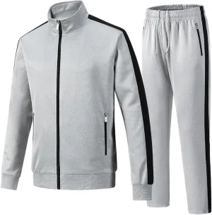 Men's Tracksuits 2 Piece Outfits Sweatsuits for Men Long Sleeve Track suits Athletic Full Zip Active Sports Sets
