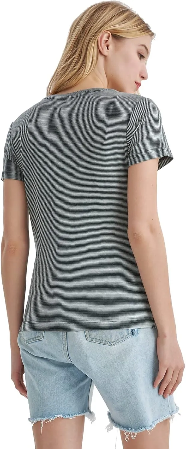 Merino Protect 100% Merino Wool T Shirts Women Crew Neck Tops Short Sleeve Odor Resistance Base Layer Travel Hiking Tee Shirt