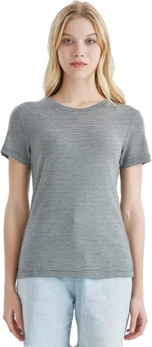 Merino Protect 100% Merino Wool T Shirts Women Crew Neck Tops Short Sleeve Odor Resistance Base Layer Travel Hiking Tee Shirt