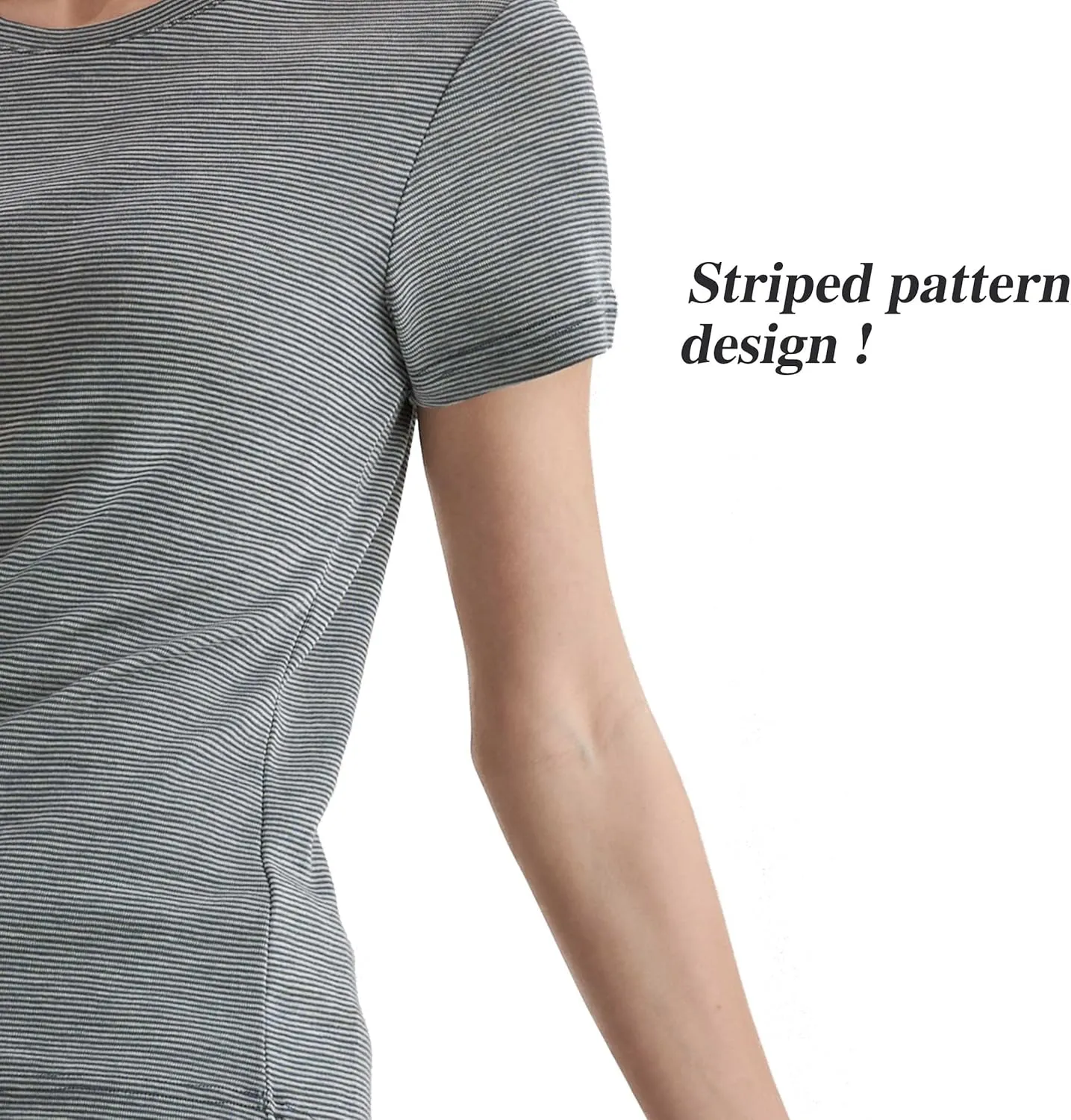 Merino Protect 100% Merino Wool T Shirts Women Crew Neck Tops Short Sleeve Odor Resistance Base Layer Travel Hiking Tee Shirt