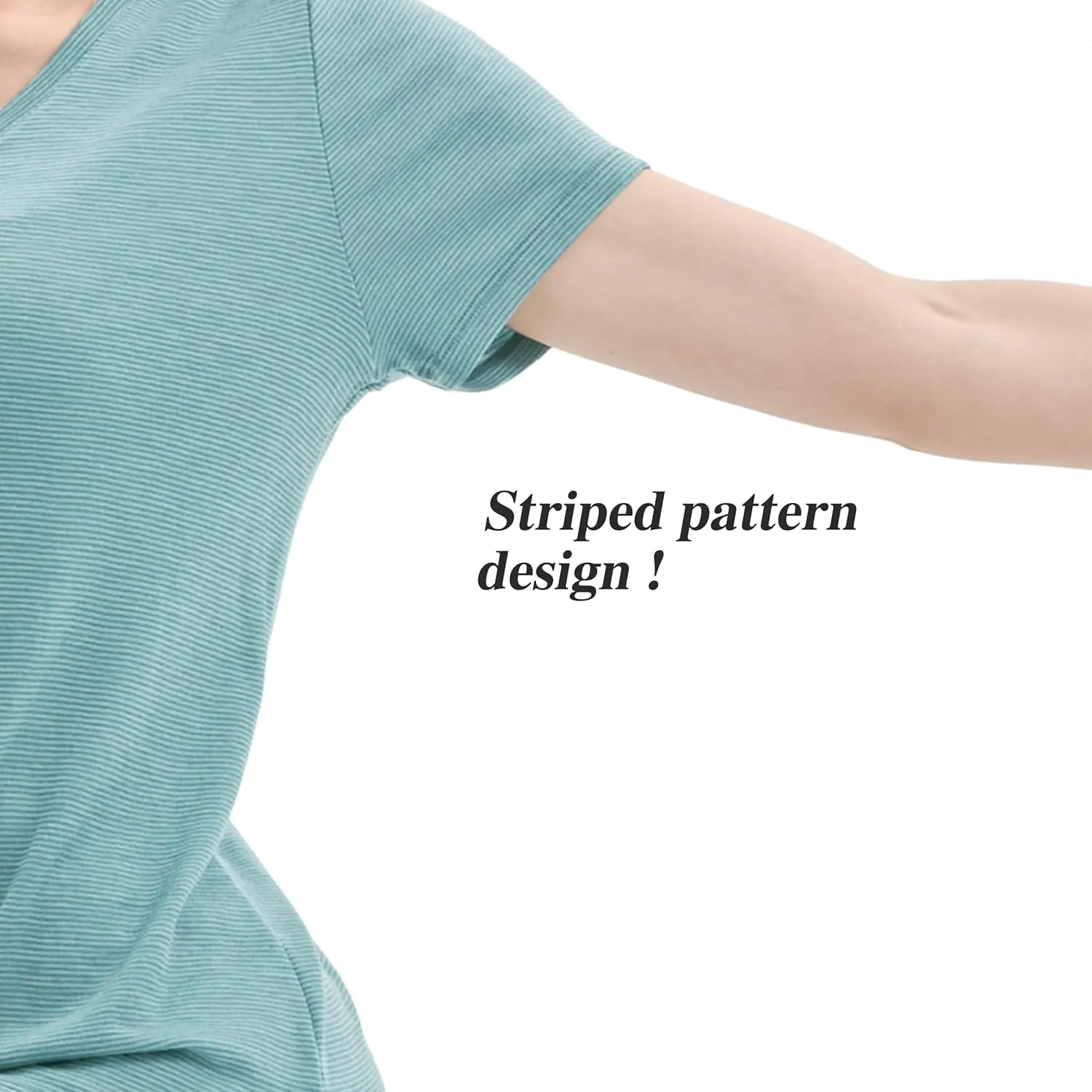 Merino Protect 100% Merino Wool V Neck T-Shirt for Women Short Sleeve Base Layers Odor Resistance Tops for Outdoor Hiking
