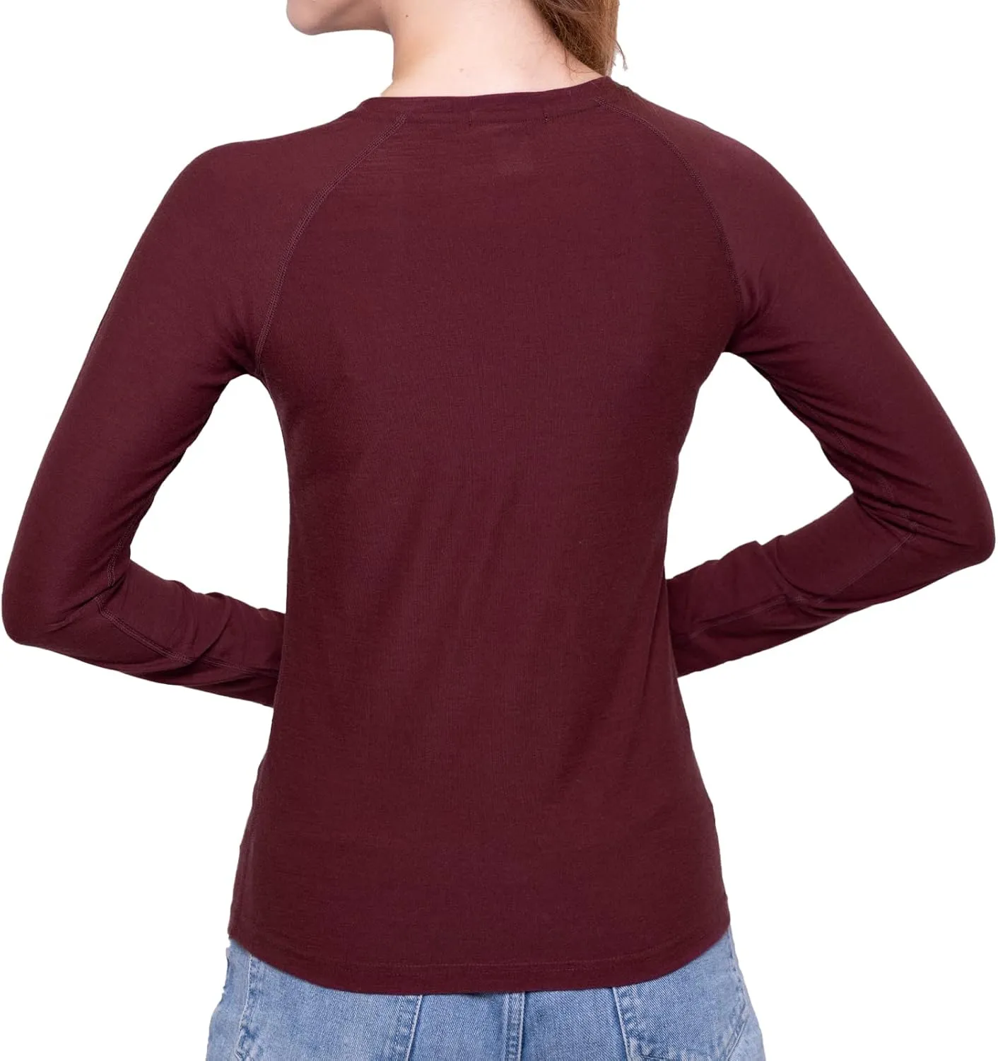 MERIWOOL Women's Base Layer Long Sleeve Henley - Lightweight Merino Wool Thermal Shirt