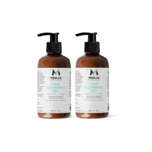 Merja Natural Face Cleansing Gel with Hyaluronic Acid and Aloe Vera (Pack of 2)