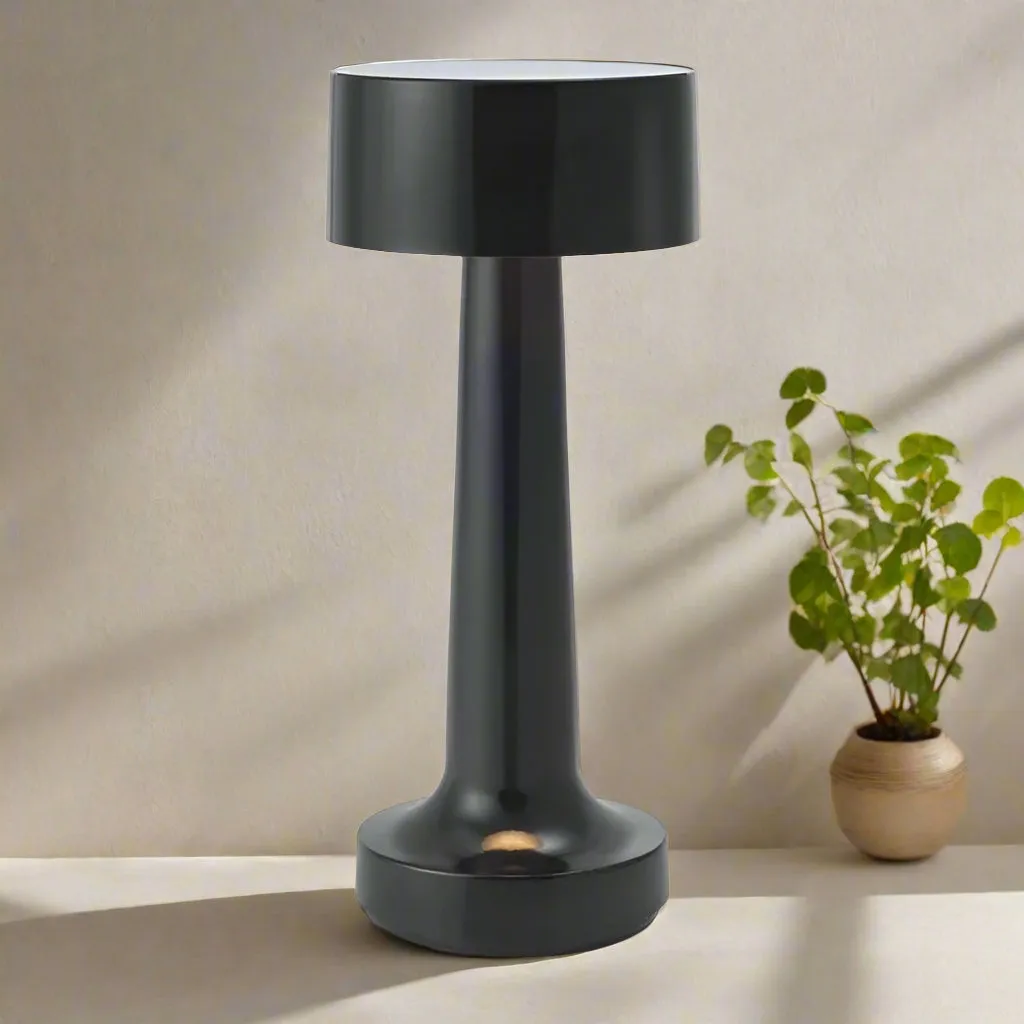 MetalLux Cordless LED Table Lamp – Dimmable Touch-Control Light for Home & Office